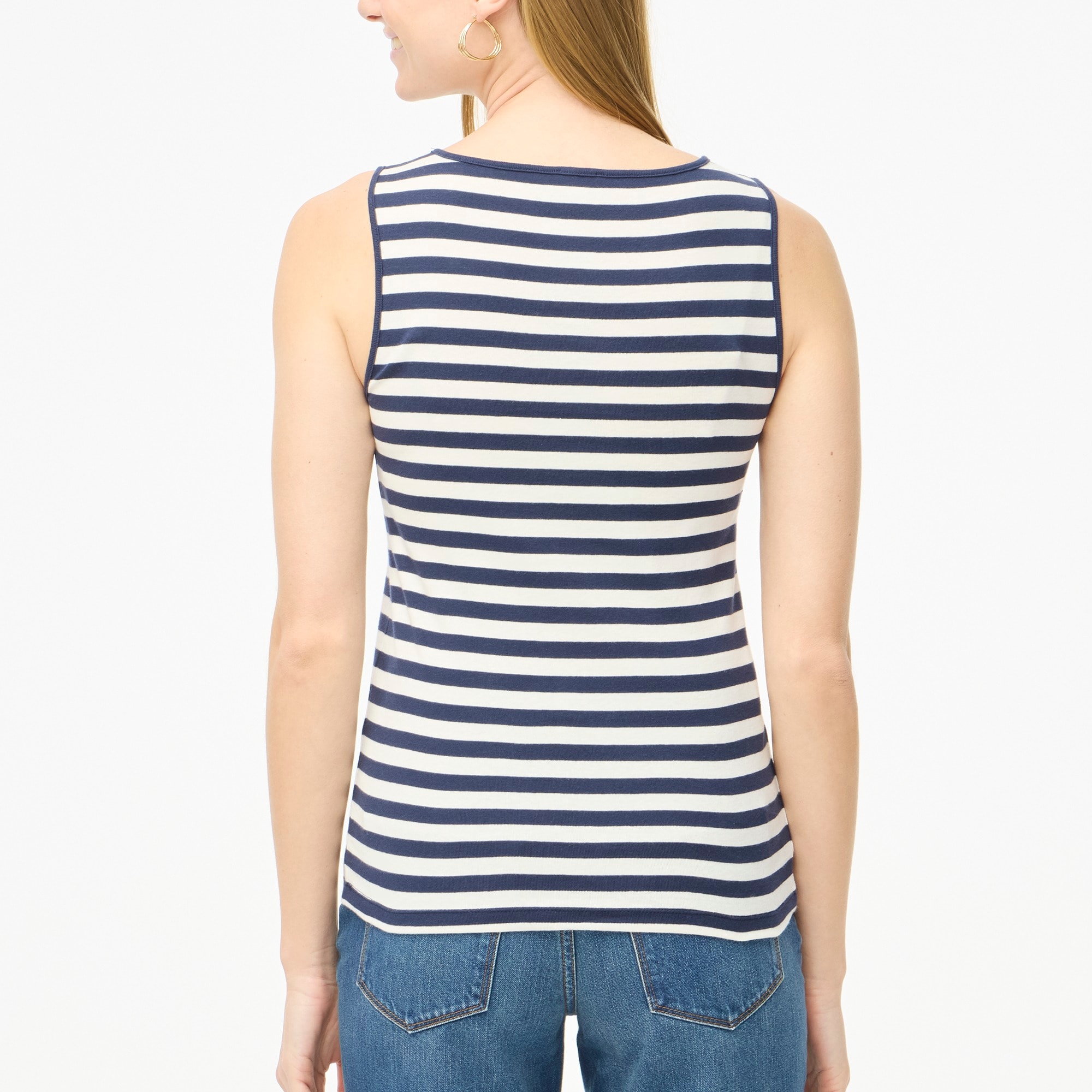 Striped shell tank top