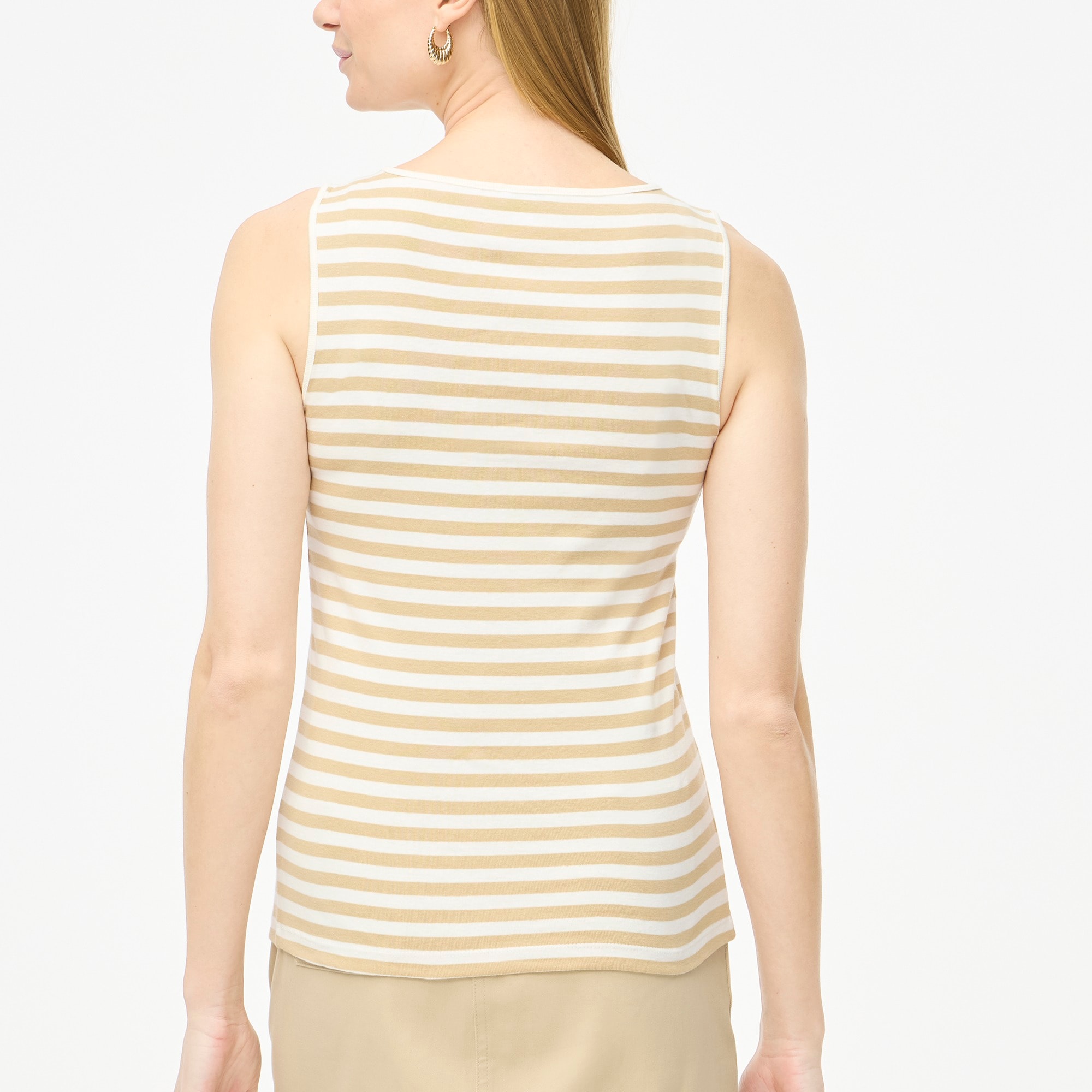 Striped shell tank top