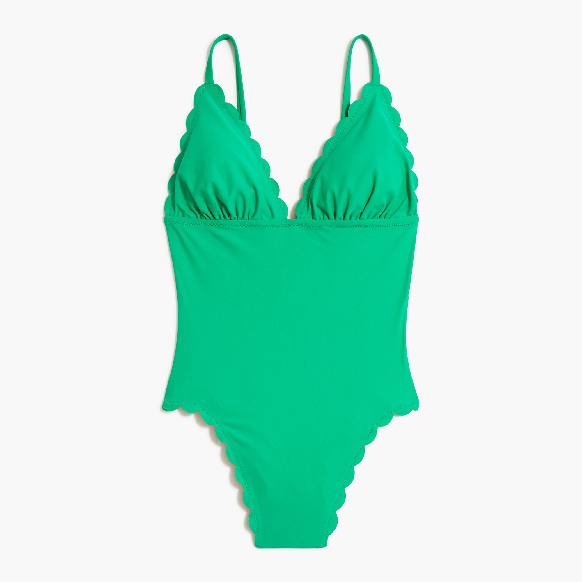 womens Scalloped one-piece swimsuit