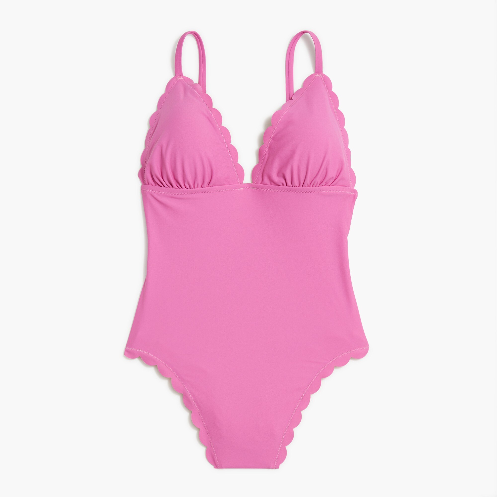  Scalloped one-piece swimsuit