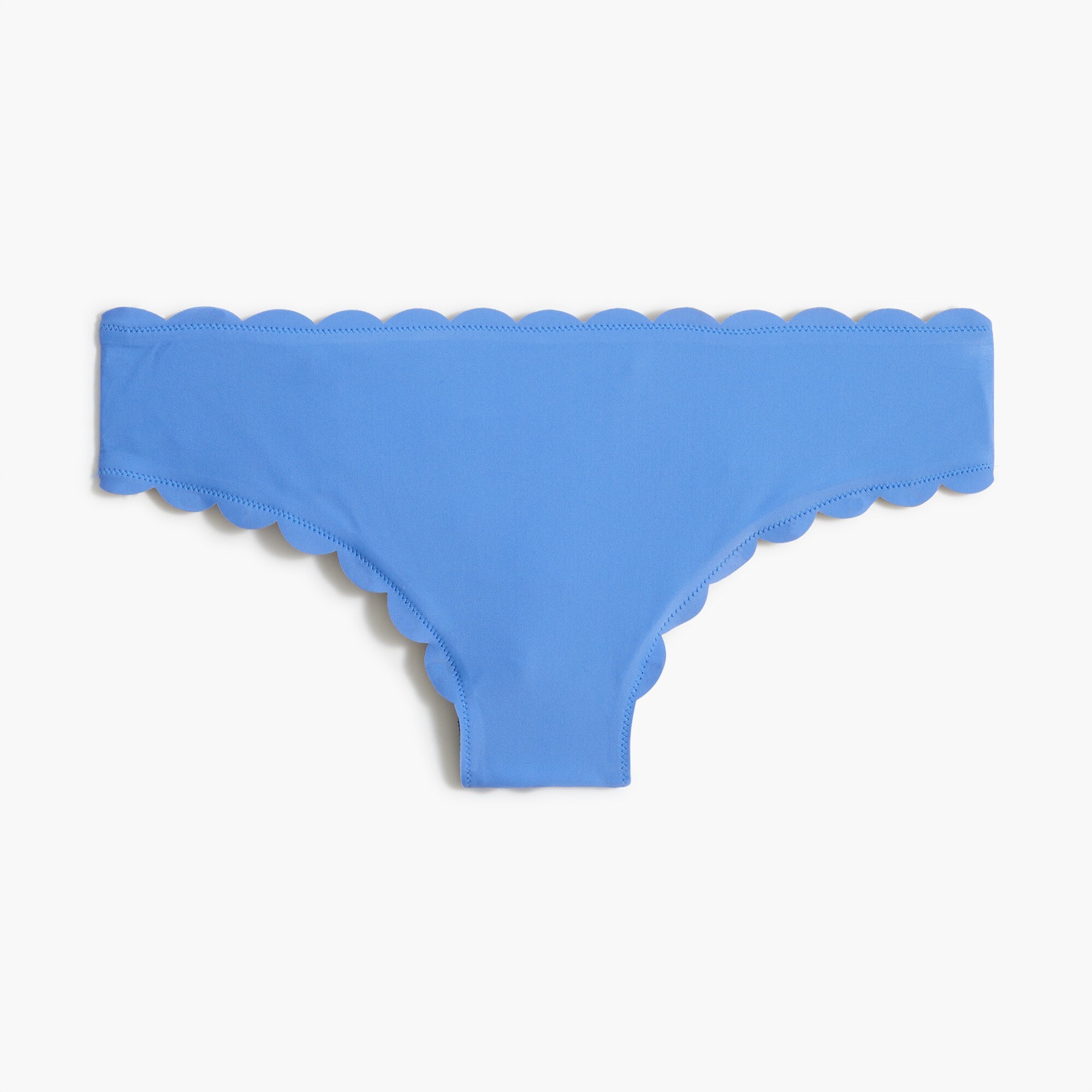 Low-rise scalloped bikini bottom