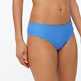 Low-rise scalloped bikini bottom