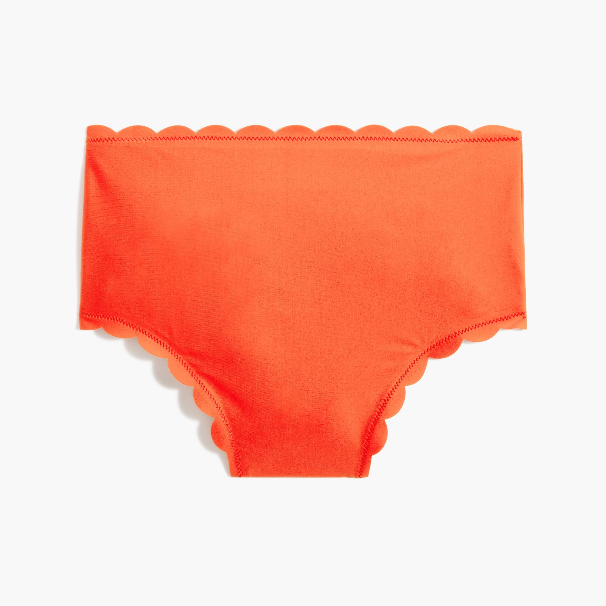  High-rise scalloped bikini bottom