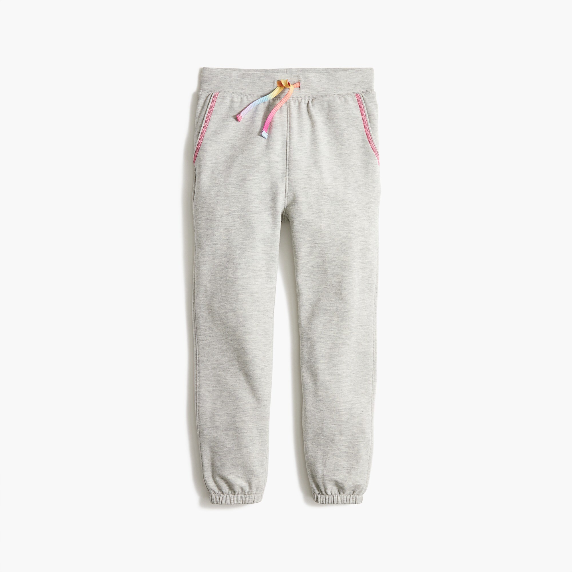 Girls' heathered sweatpant with contrast stitching