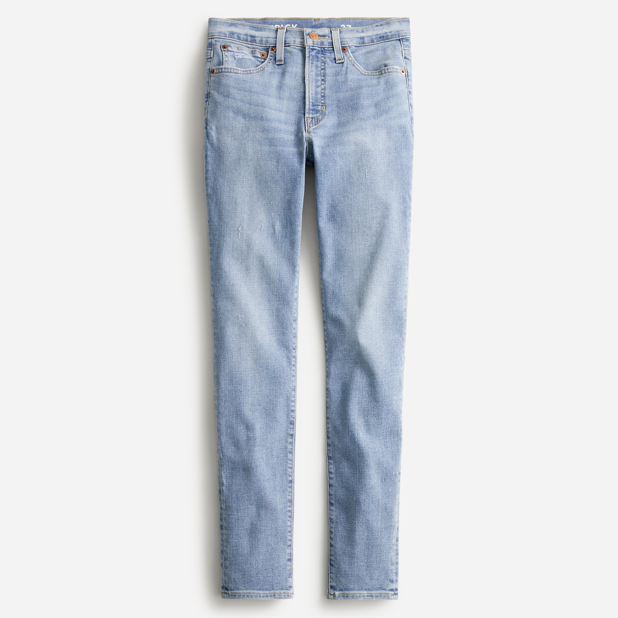 9'' mid-rise toothpick jean in Marine wash