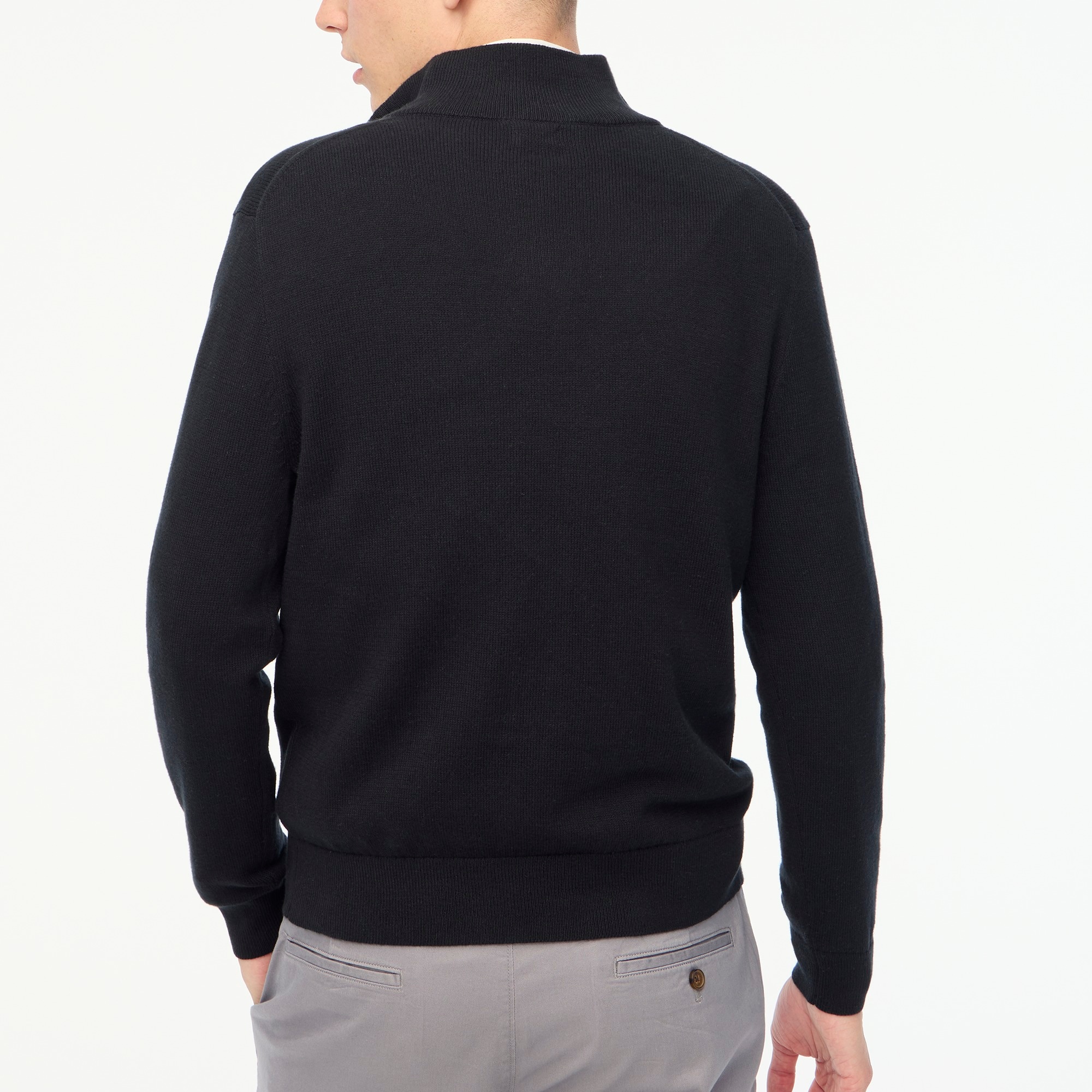 Cotton half-zip sweater