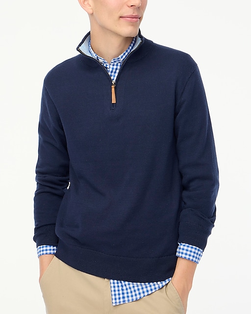 mens Cotton half-zip sweater