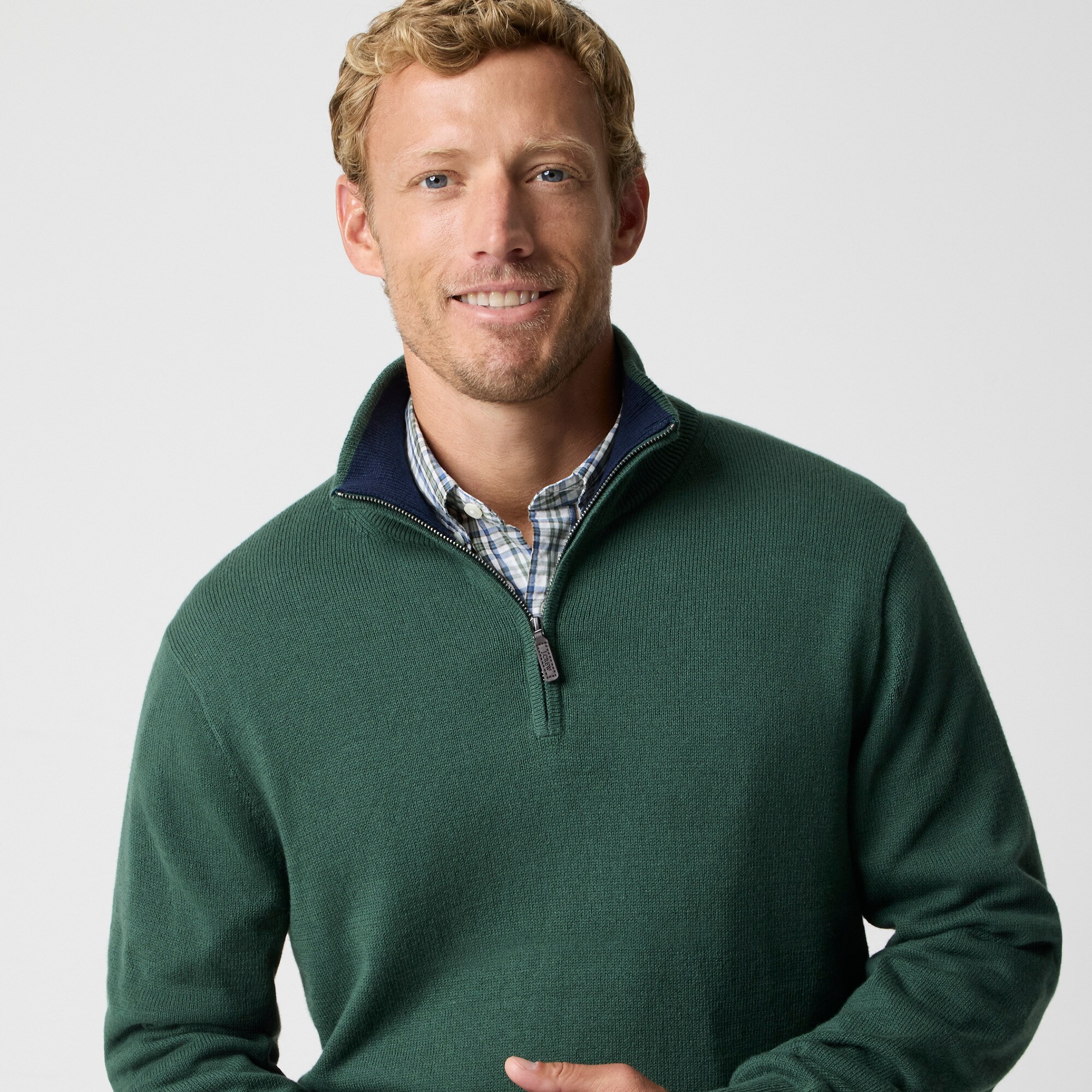 Cotton Quarter-zip Sweater For Men | Factory