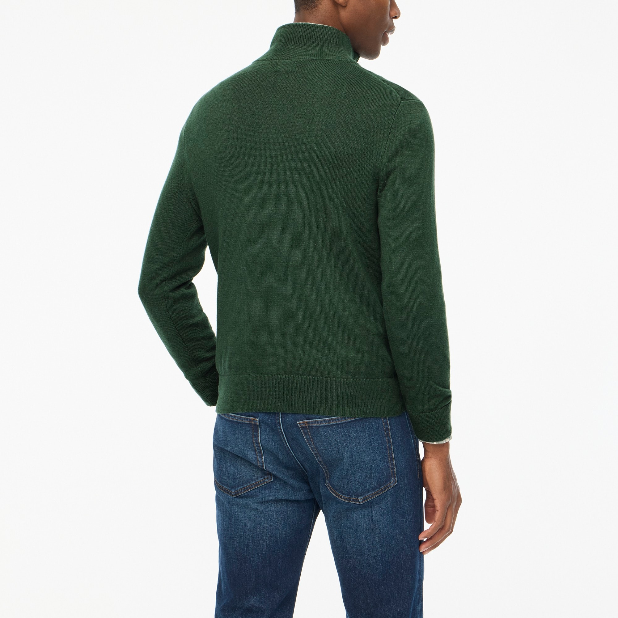 Cotton half-zip sweater