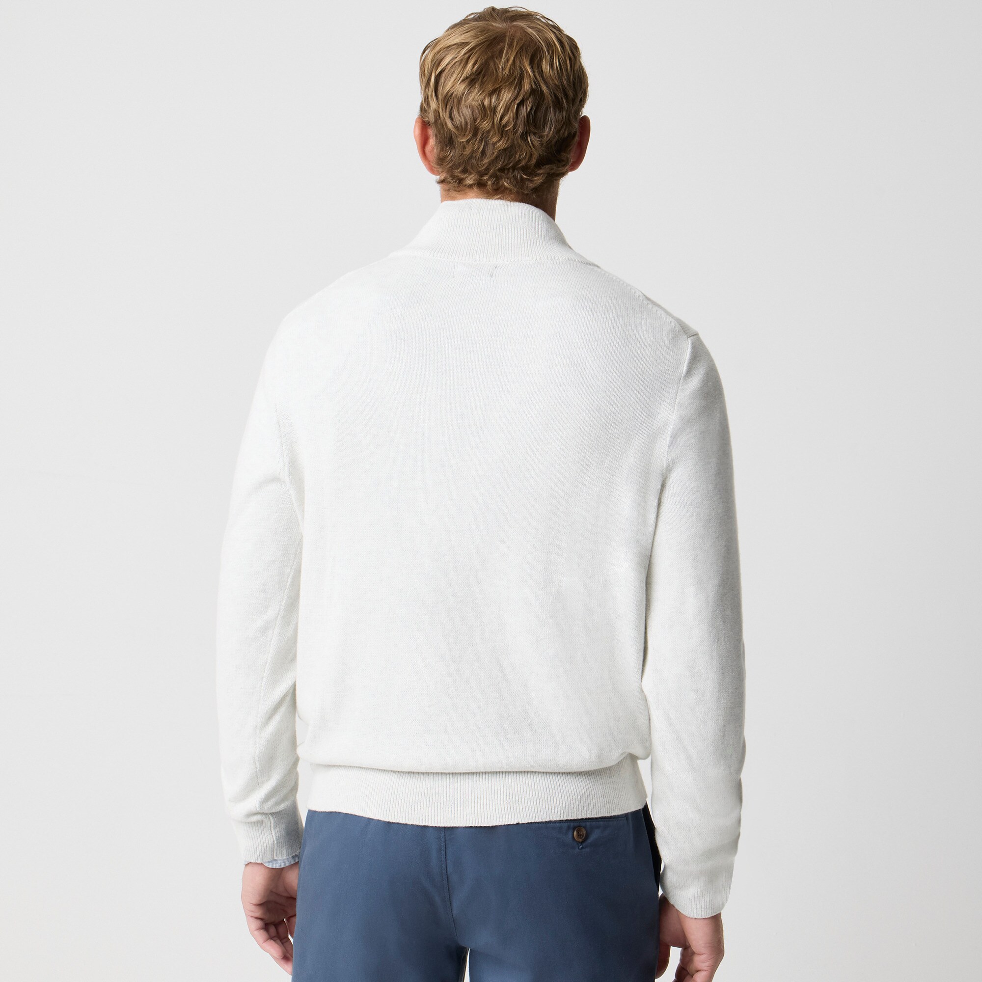 Cotton quarter-zip sweater