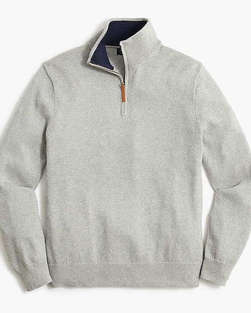  Cotton half-zip sweater