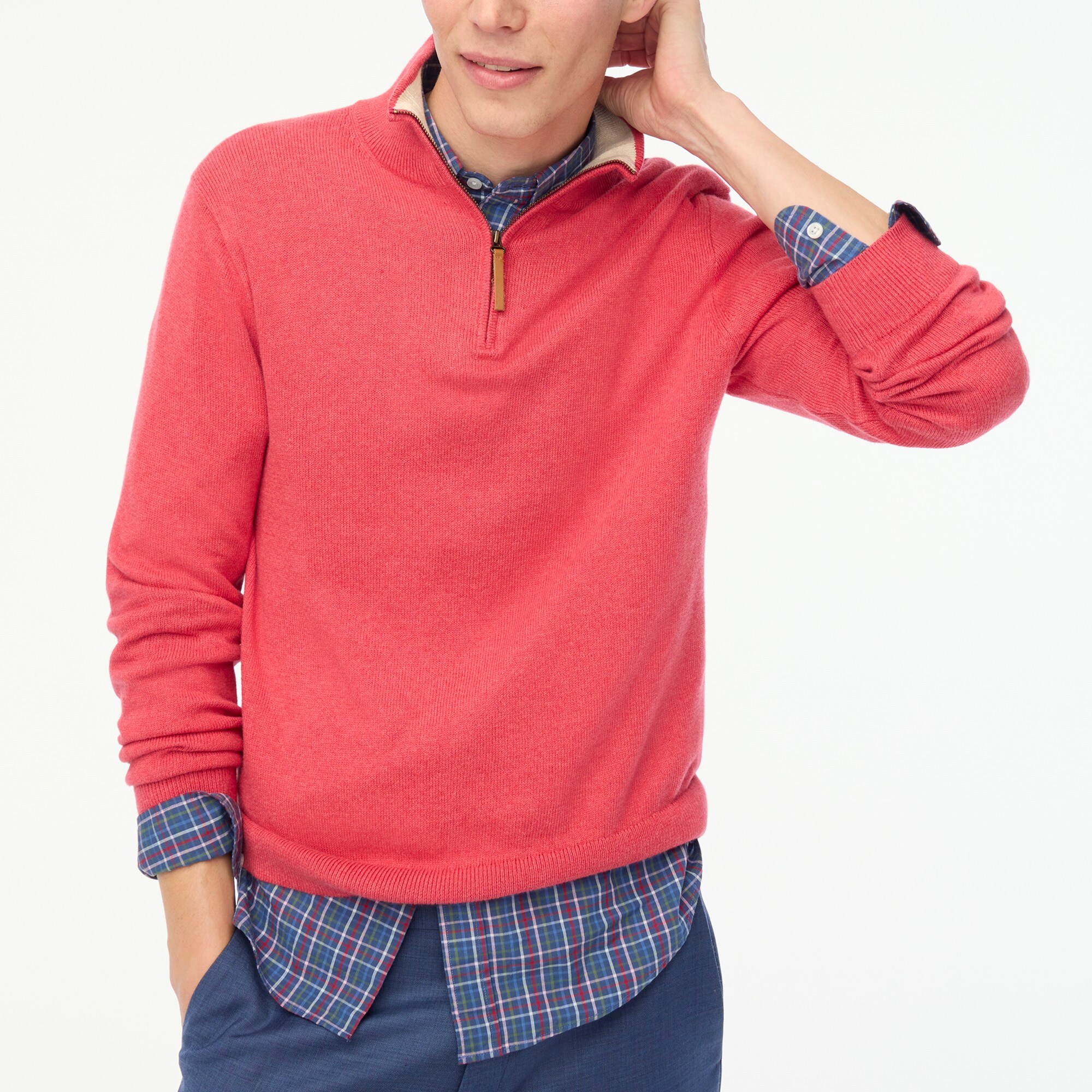 mens Cotton half-zip sweater