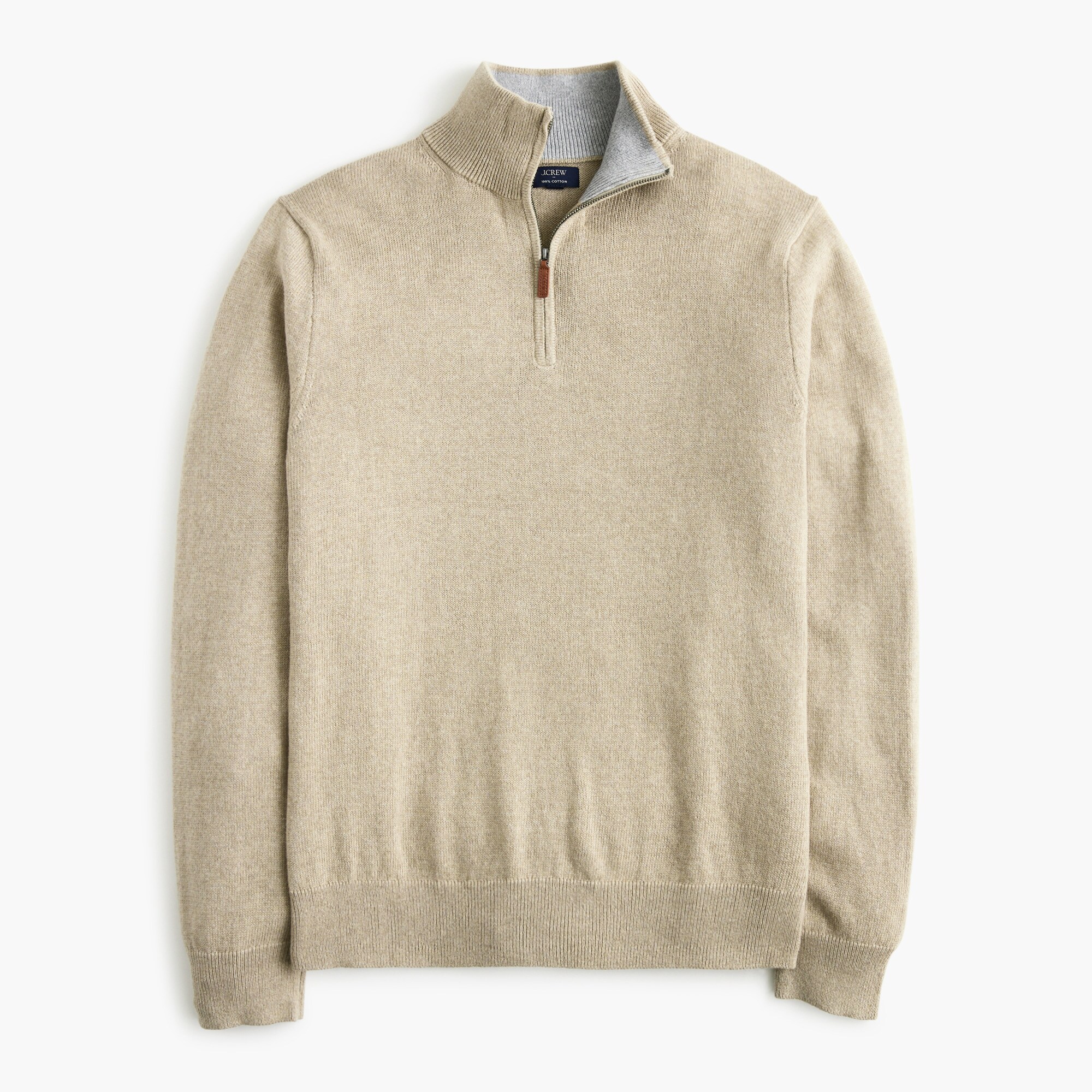 Cotton half-zip sweater