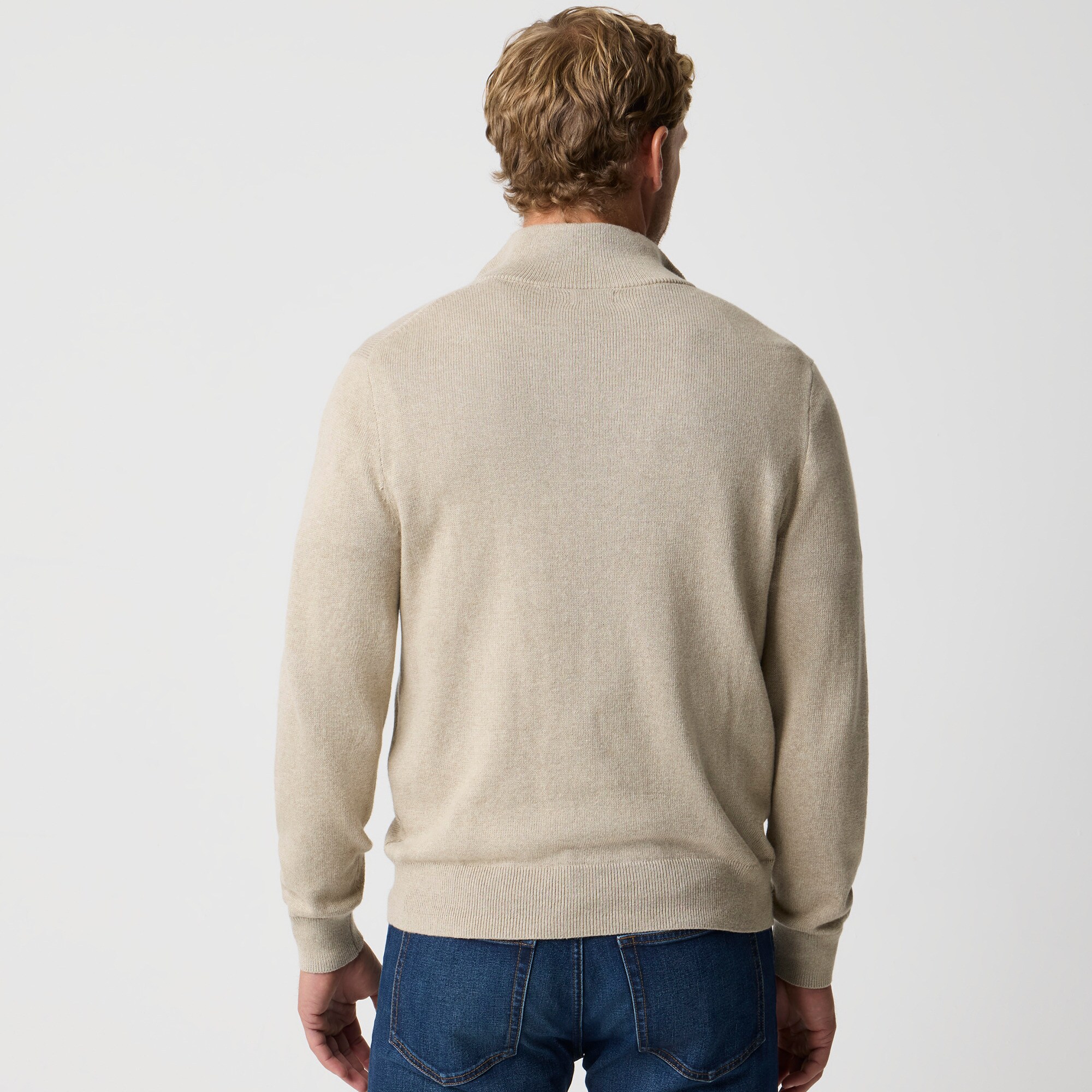 Cotton half-zip sweater