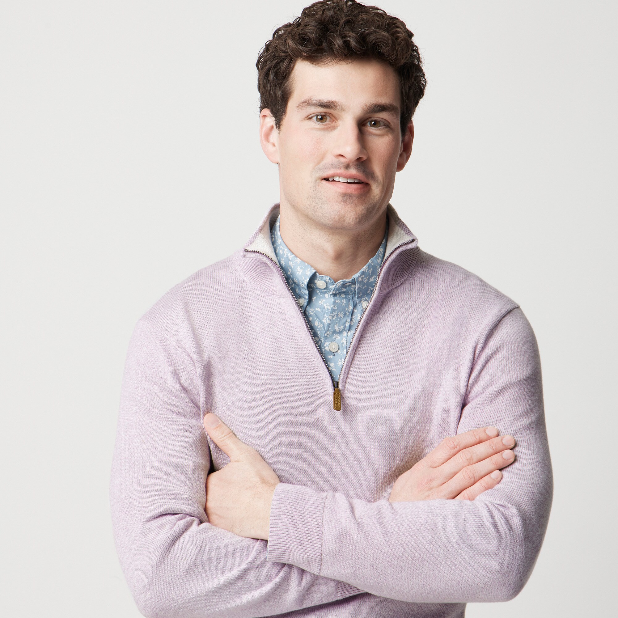 Cotton Quarter-zip Sweater For Men | Factory