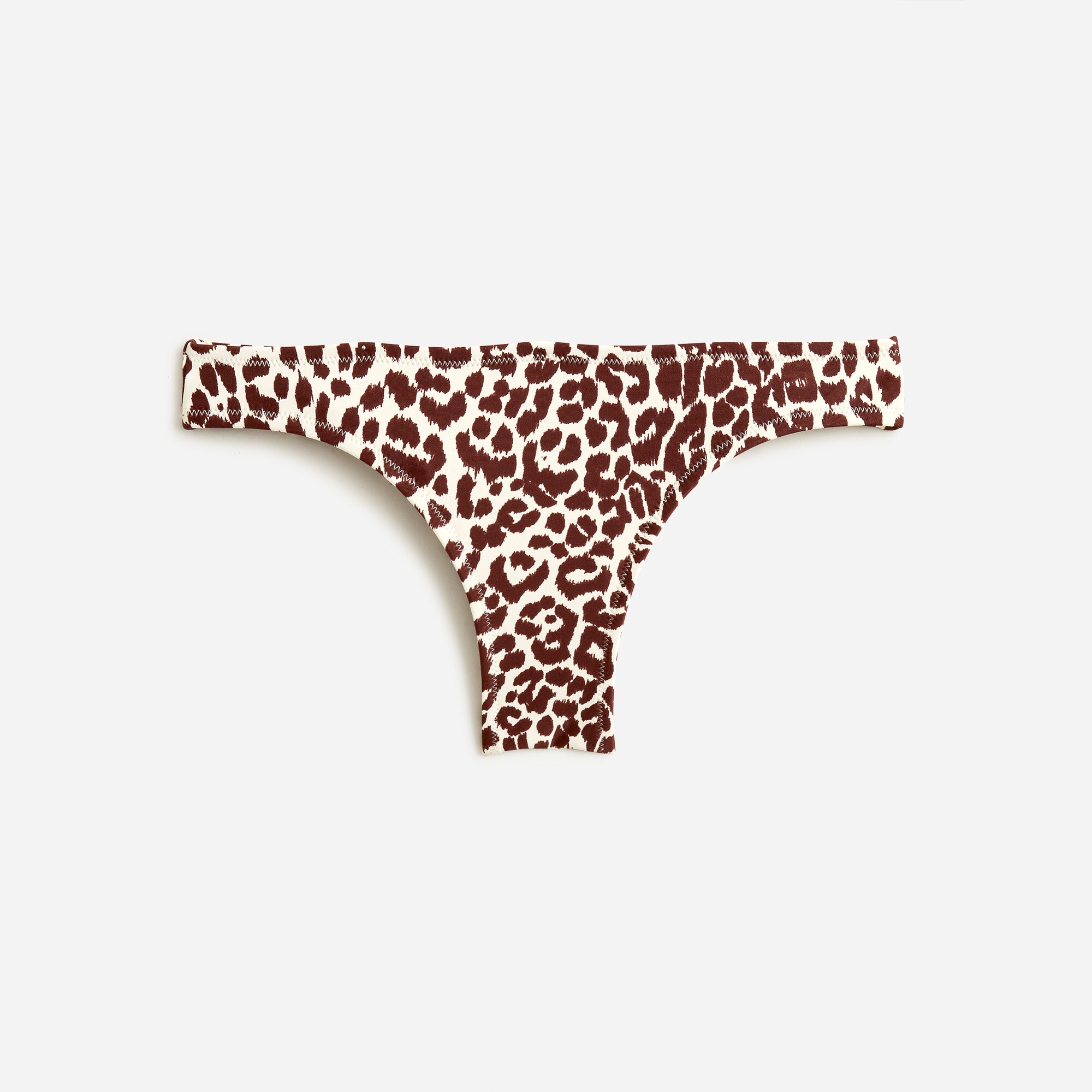 Hipster full-coverage bikini bottom in leopard print