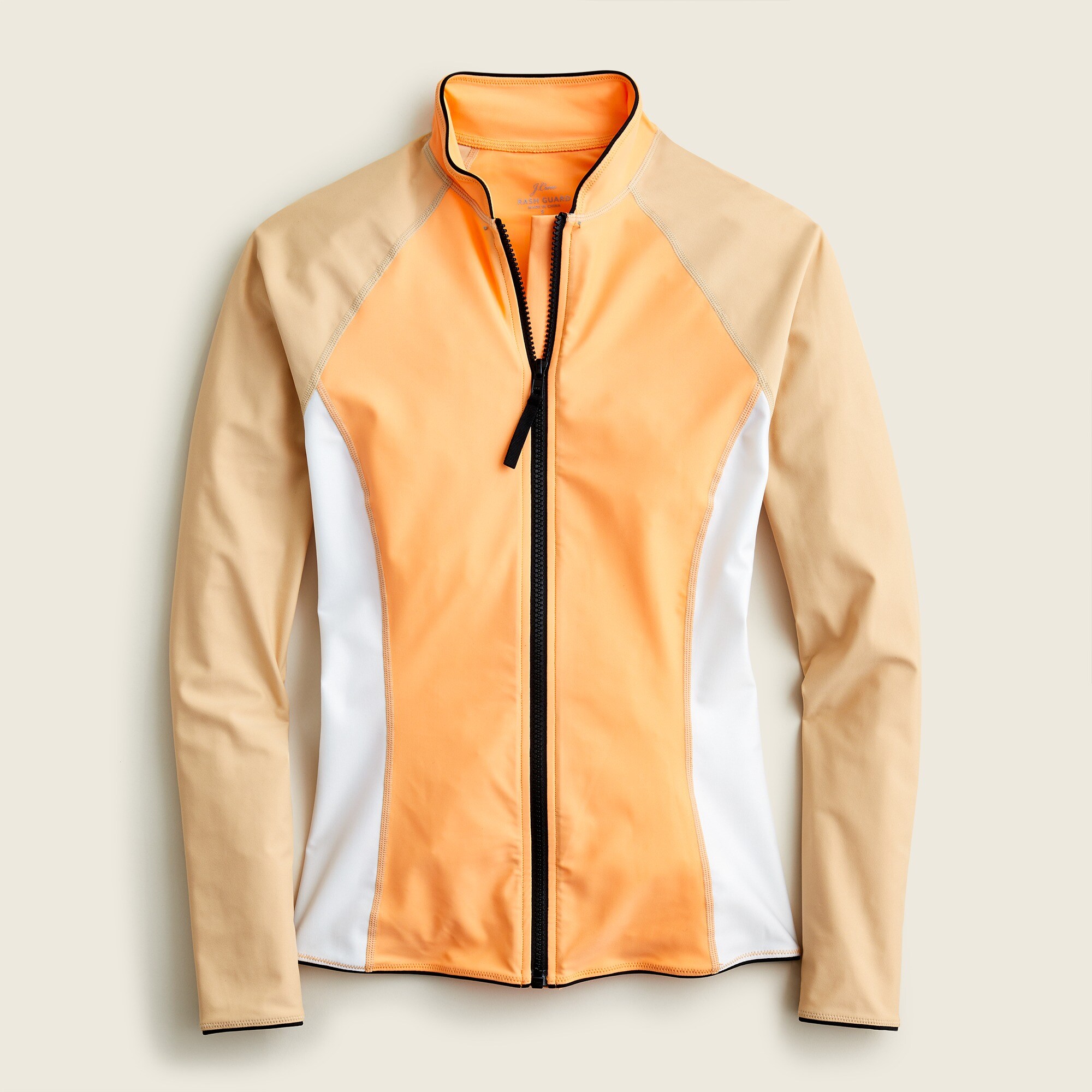 Active Colorblock Full-zip Rash Guard For Women | J.Crew