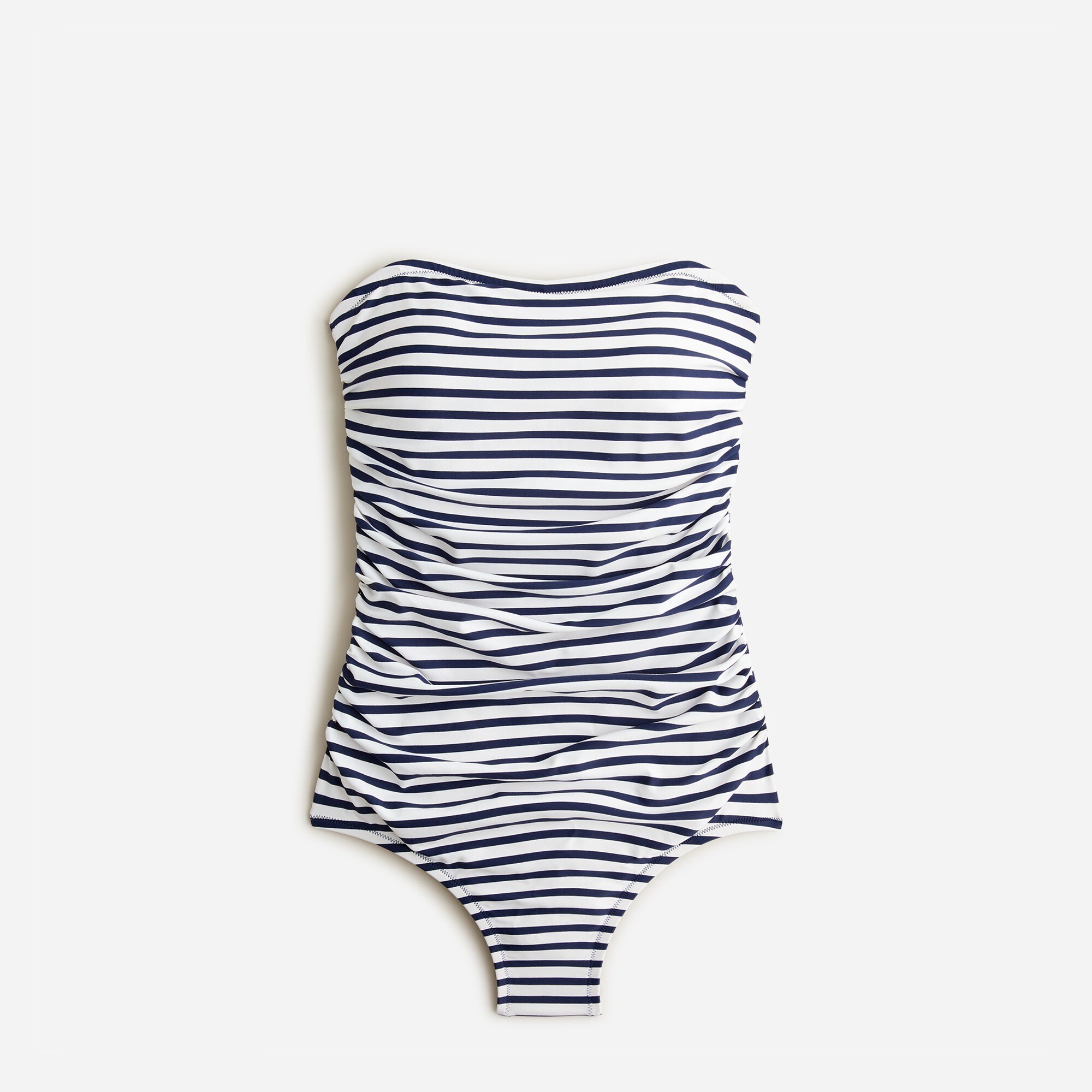  Ruched bandeau one-piece in stripe