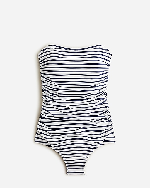  Ruched bandeau one-piece in stripe