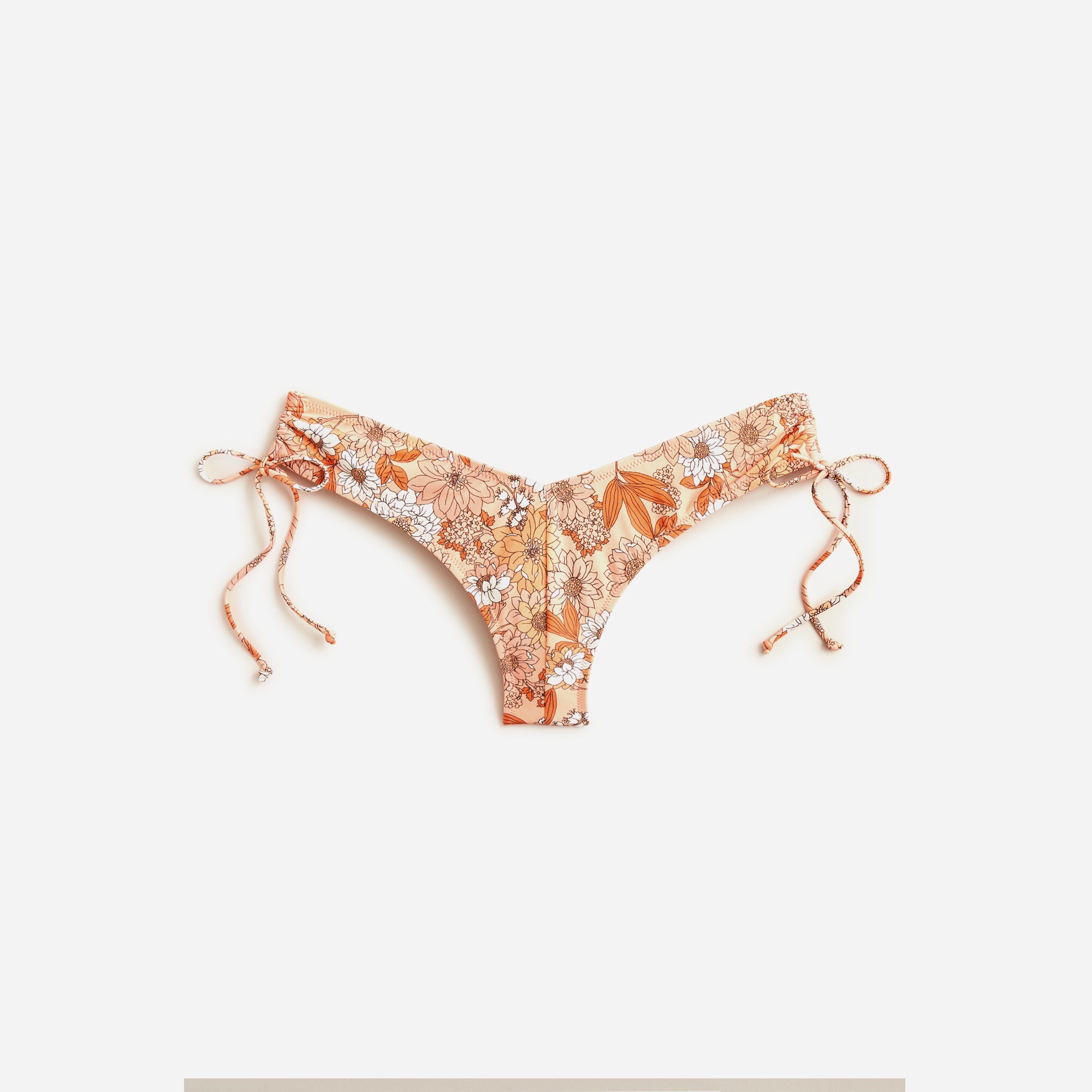 Hipster curved-waist cheeky bikini bottom in zinnia floral