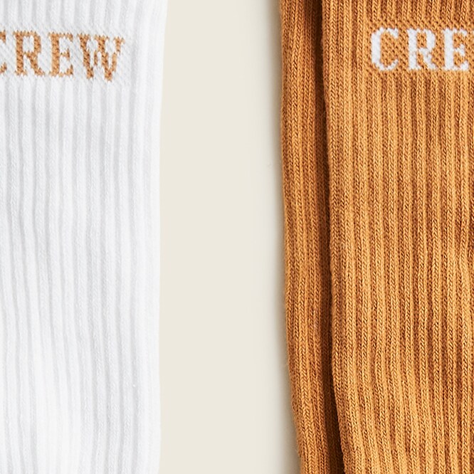 Softest socks two-pack with Crew™ logo GREY WHITE j.crew: softest socks two-pack with crew™ logo for women