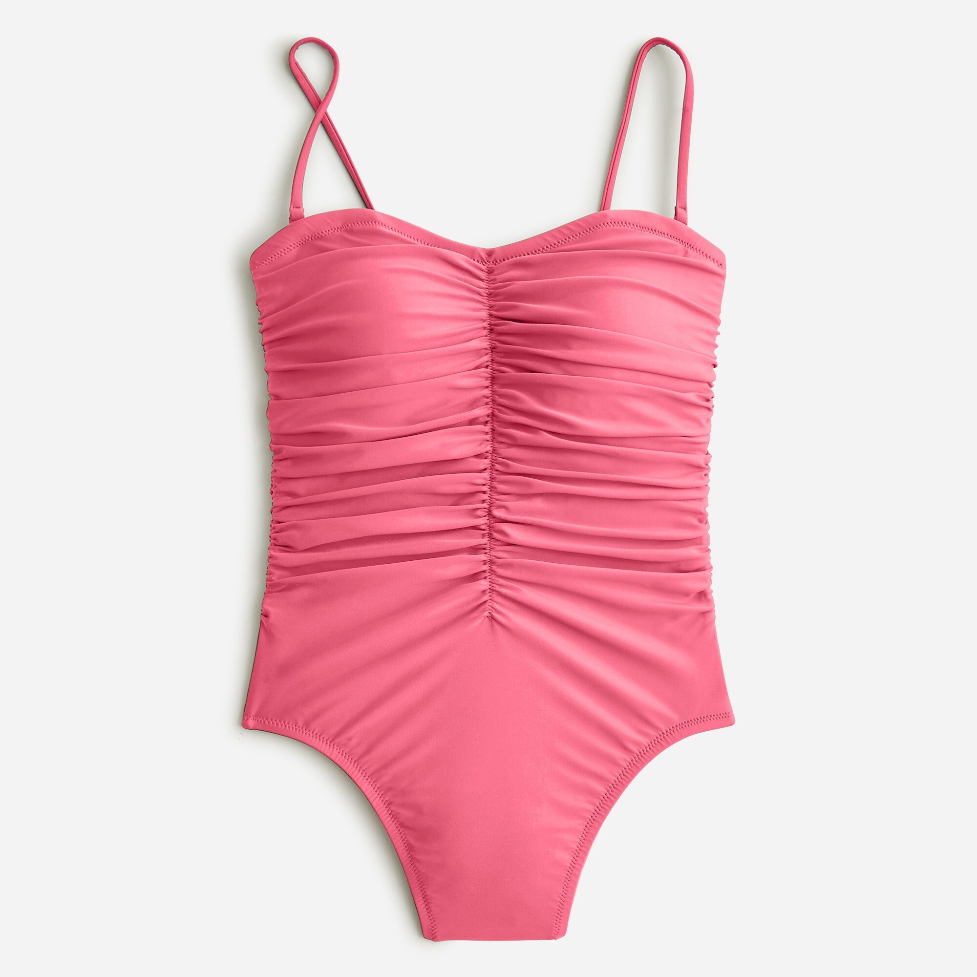 Ruched sweetheart one-piece