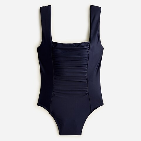 womens Ruched squareneck one-piece