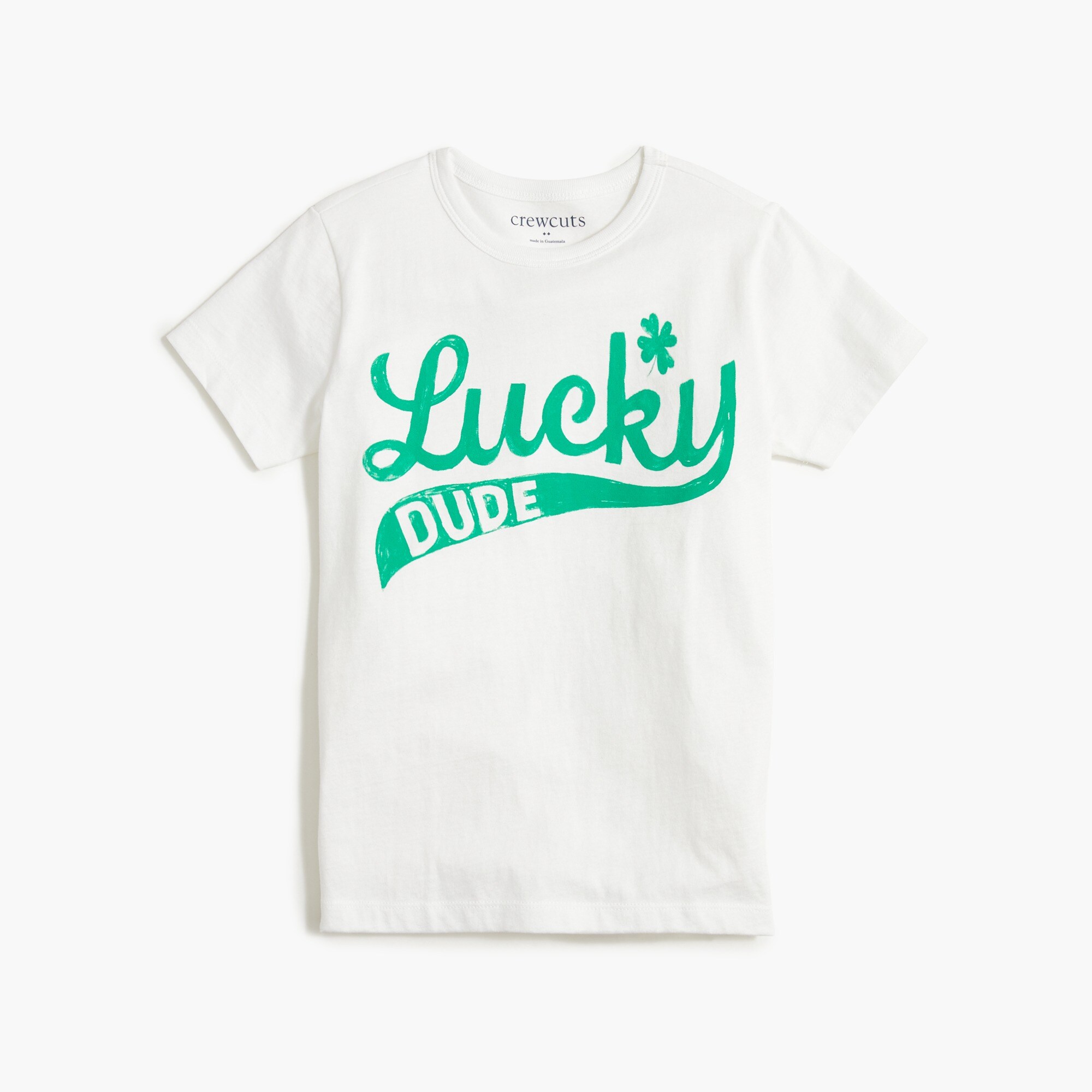 Boys' "lucky dude" graphic tee