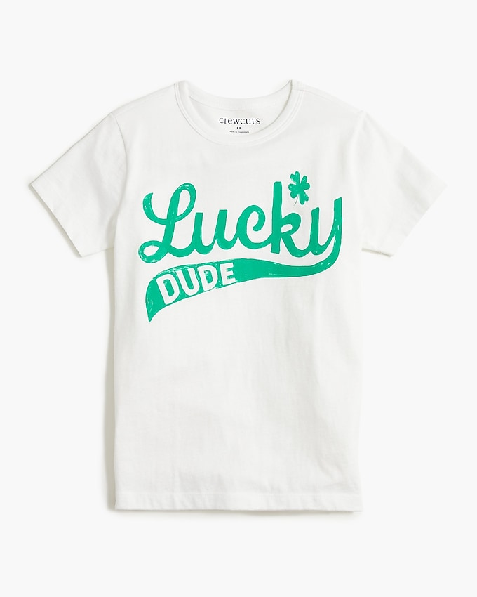 factory: boys&apos; &quot;lucky dude&quot; graphic tee for boys, right side, view zoomed