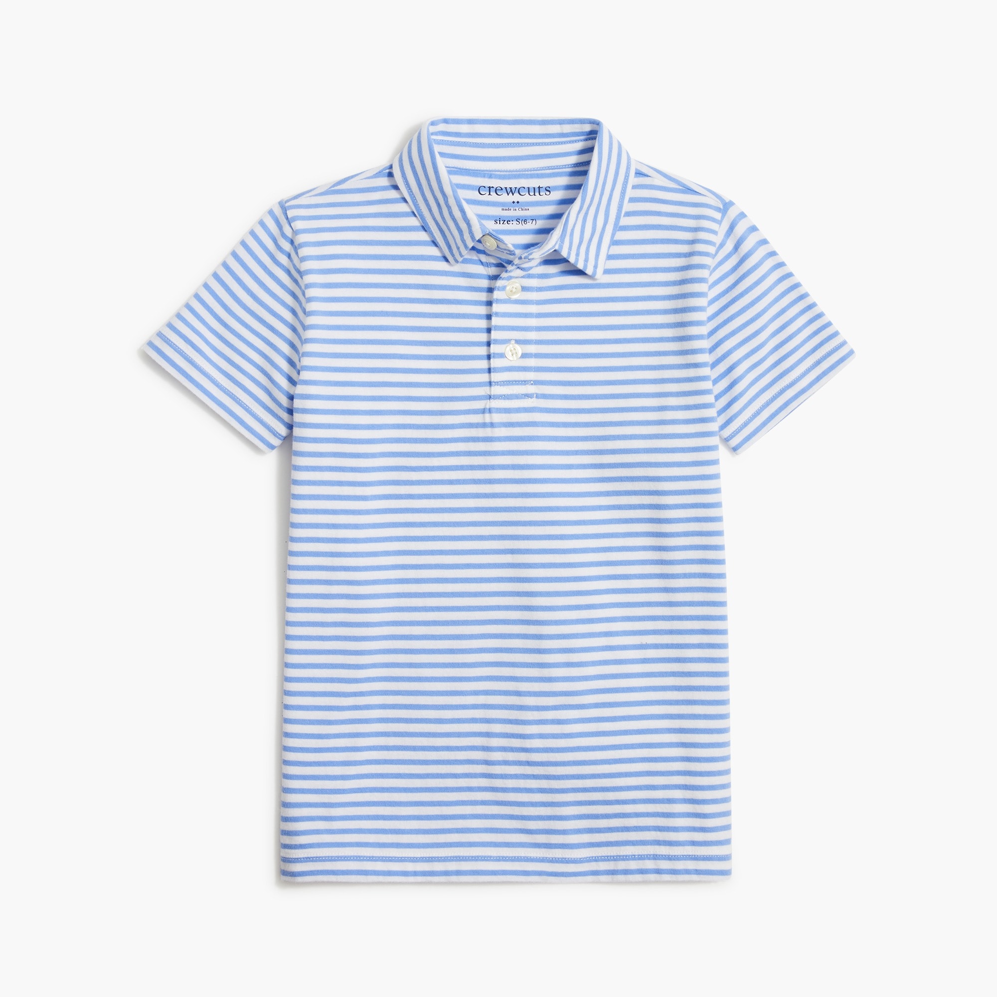Boys' cotton striped polo shirt