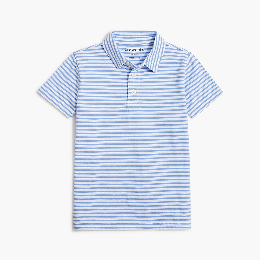 factory: boys' cotton striped polo shirt for boys, right side, view zoomed
