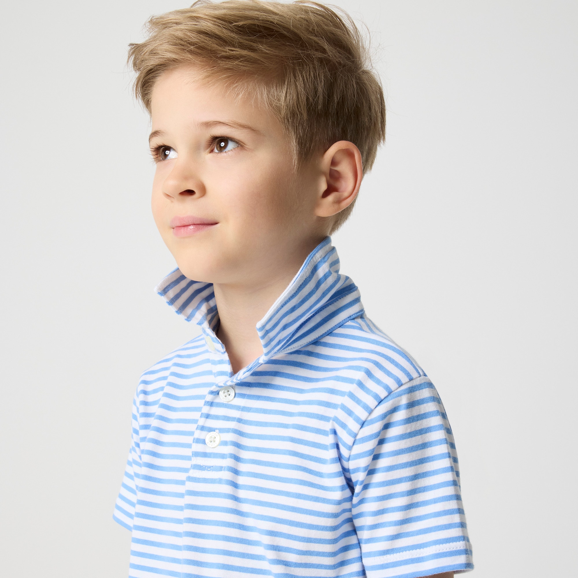 Boys' striped polo shirt