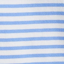 Boys' cotton striped polo shirt BRIGHT PERI WHITE