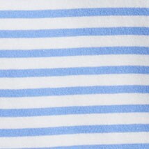 Boys' cotton striped polo shirt BRIGHT PERI WHITE