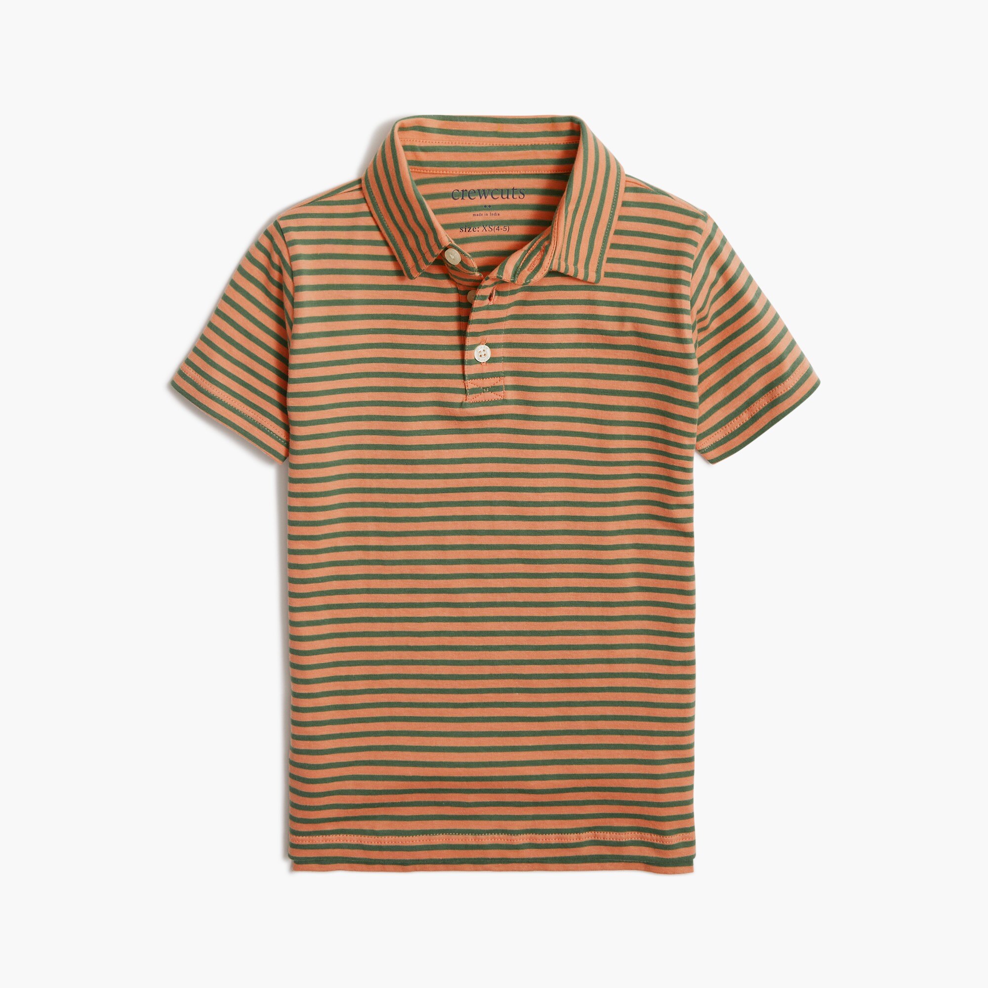  Boys' cotton striped polo shirt