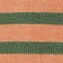 Boys' cotton striped polo shirt BATTLE GREEN COOL PEACH