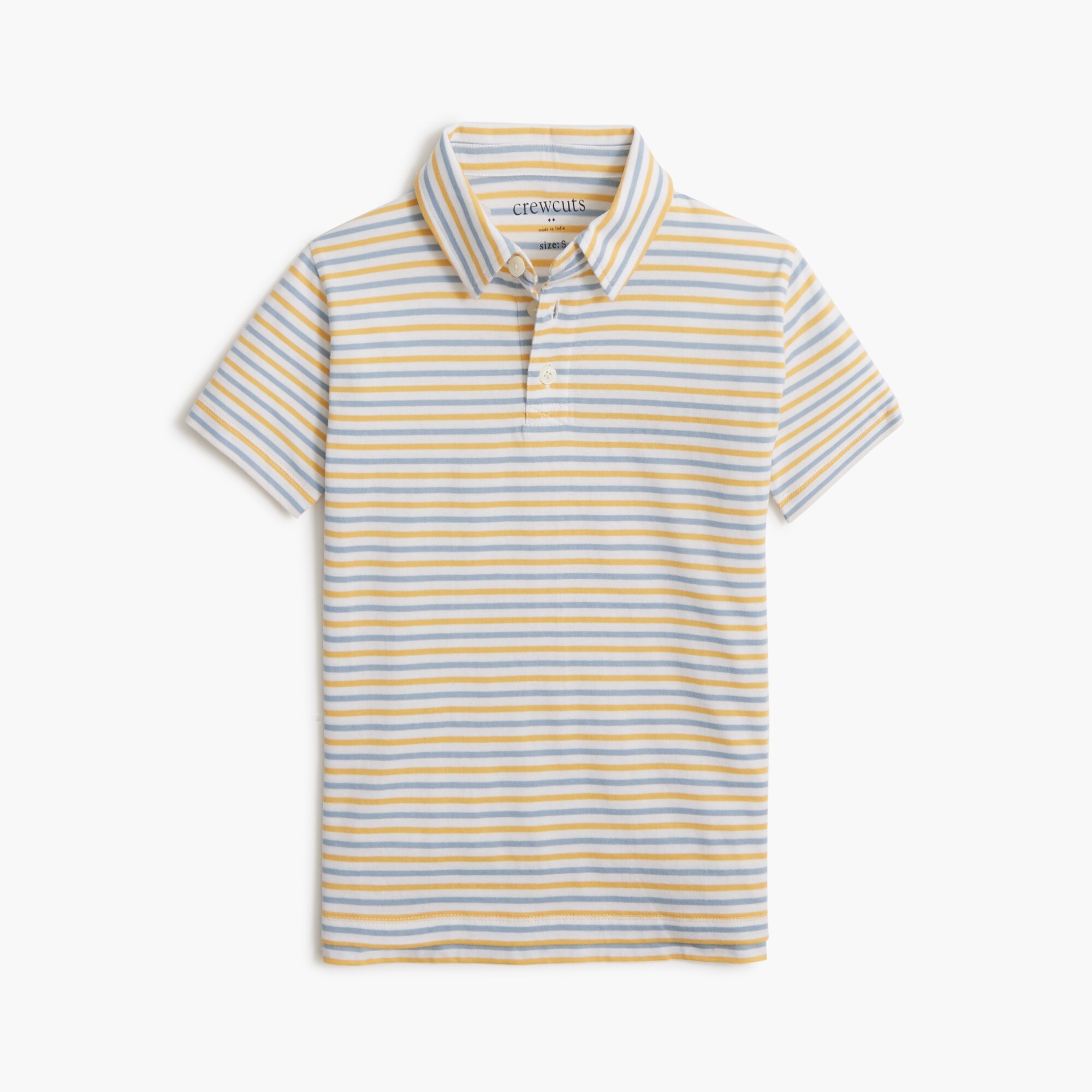  Boys' cotton striped polo shirt