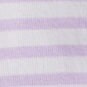 Boys' cotton striped polo shirt VINTAGE LILAC WHITE