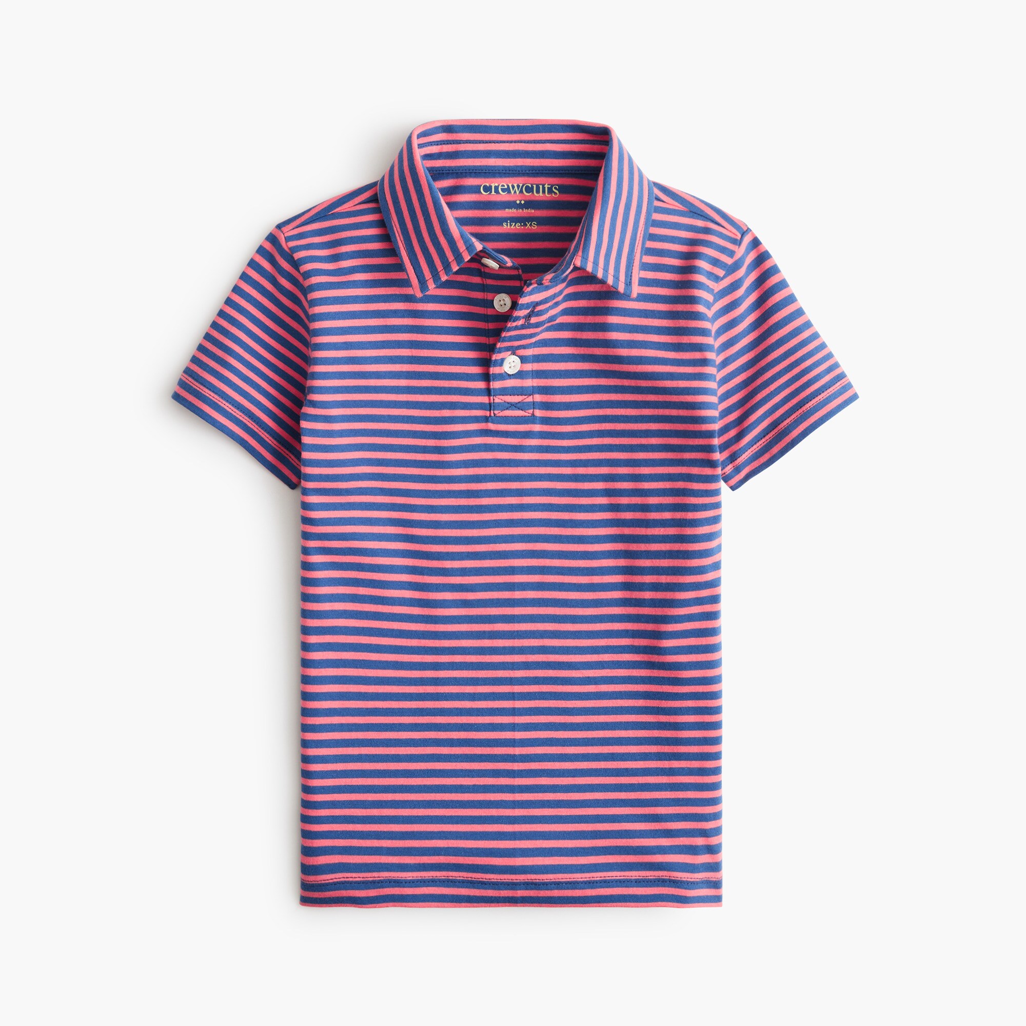 Boys' cotton striped polo shirt