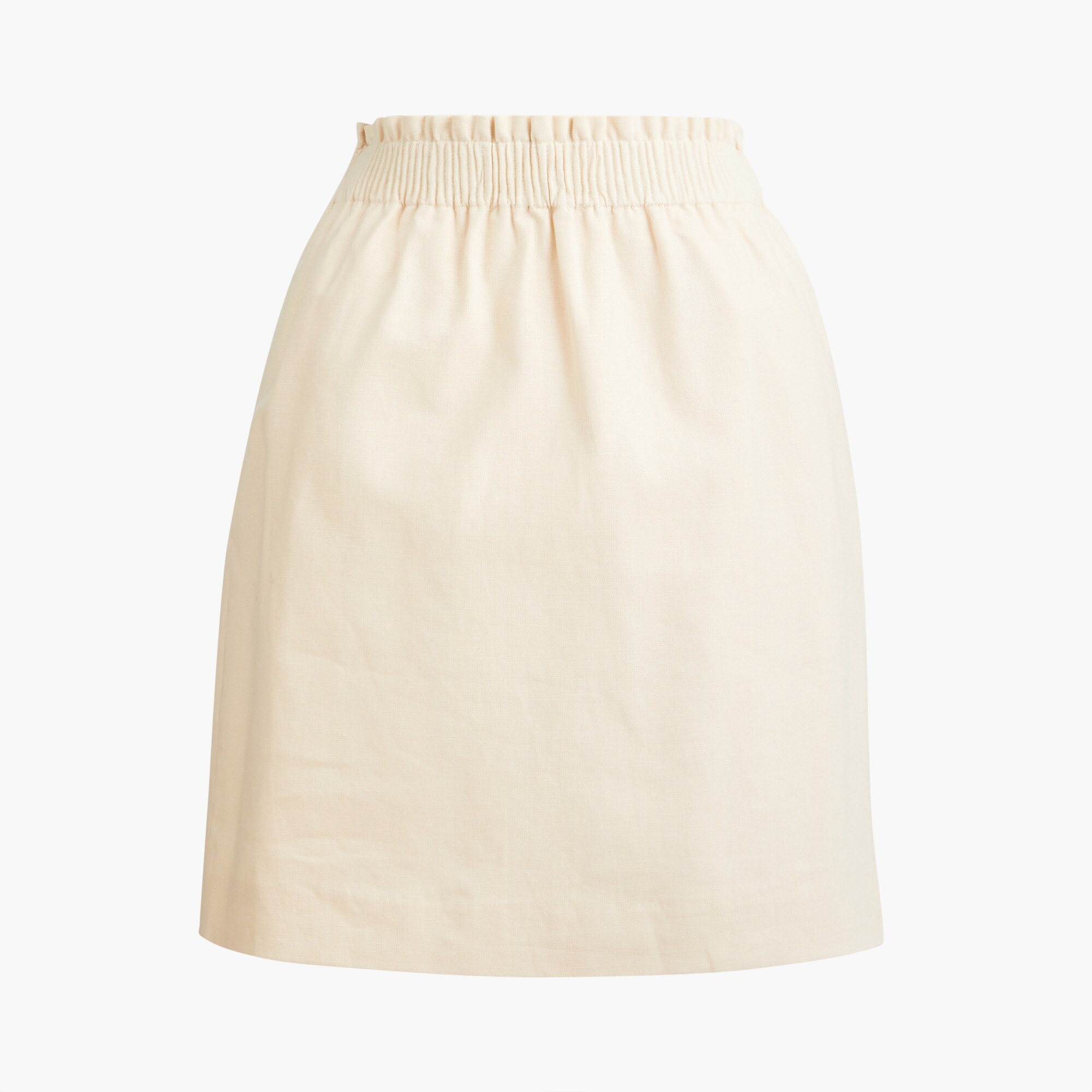 Linen-cotton blend city skirt