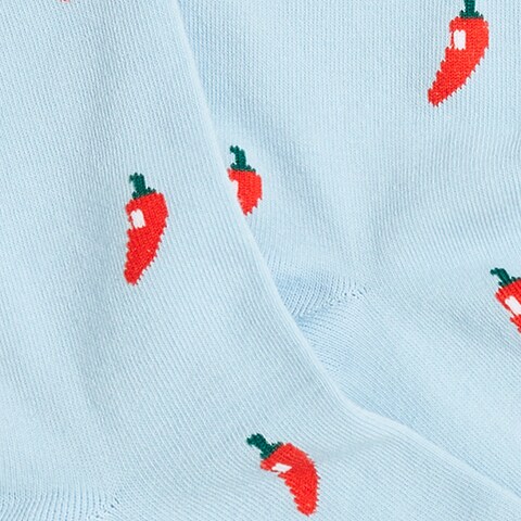 Chili pepper socks LIGHT BLUE CHILI PEPPER factory: chili pepper socks for men