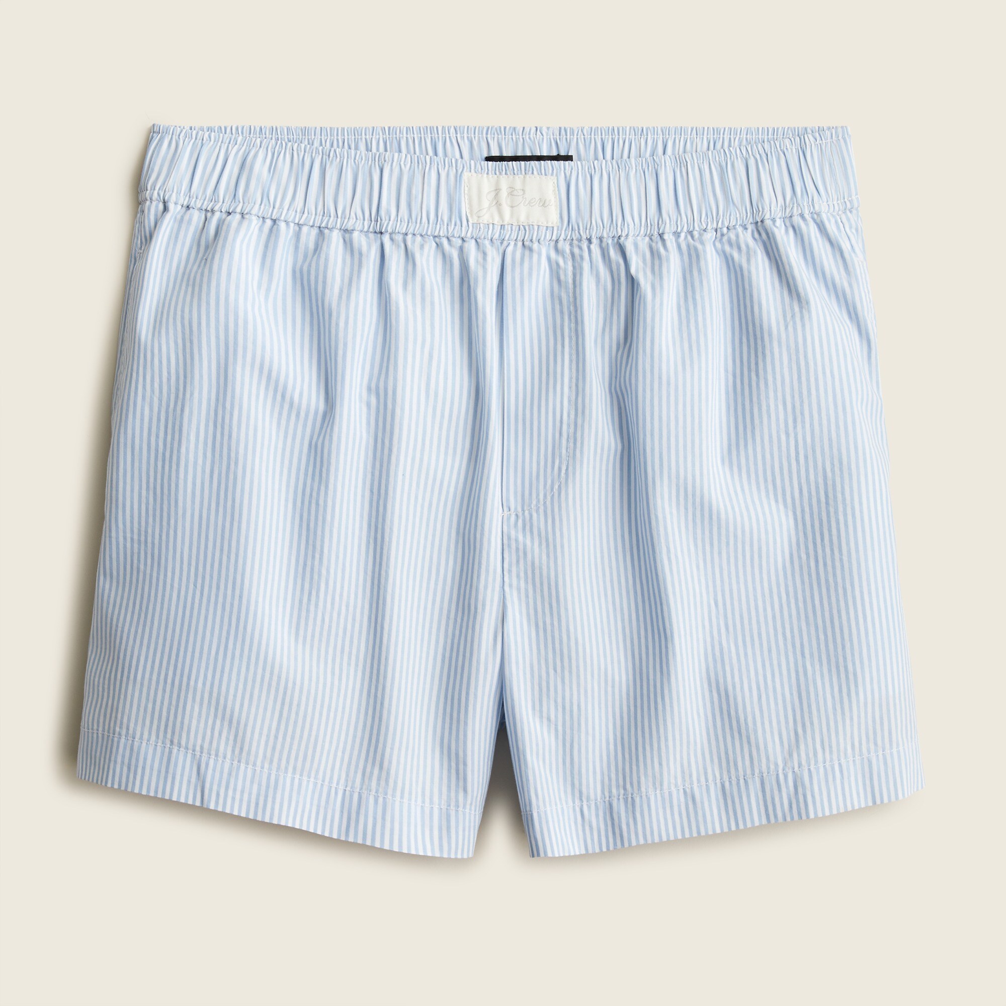 J.Crew: Cotton Poplin Boxer Short In Antique Stripe For Women