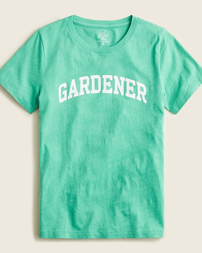 j.crew: "gardener" crewneck t-shirt for women, right side, view zoomed
