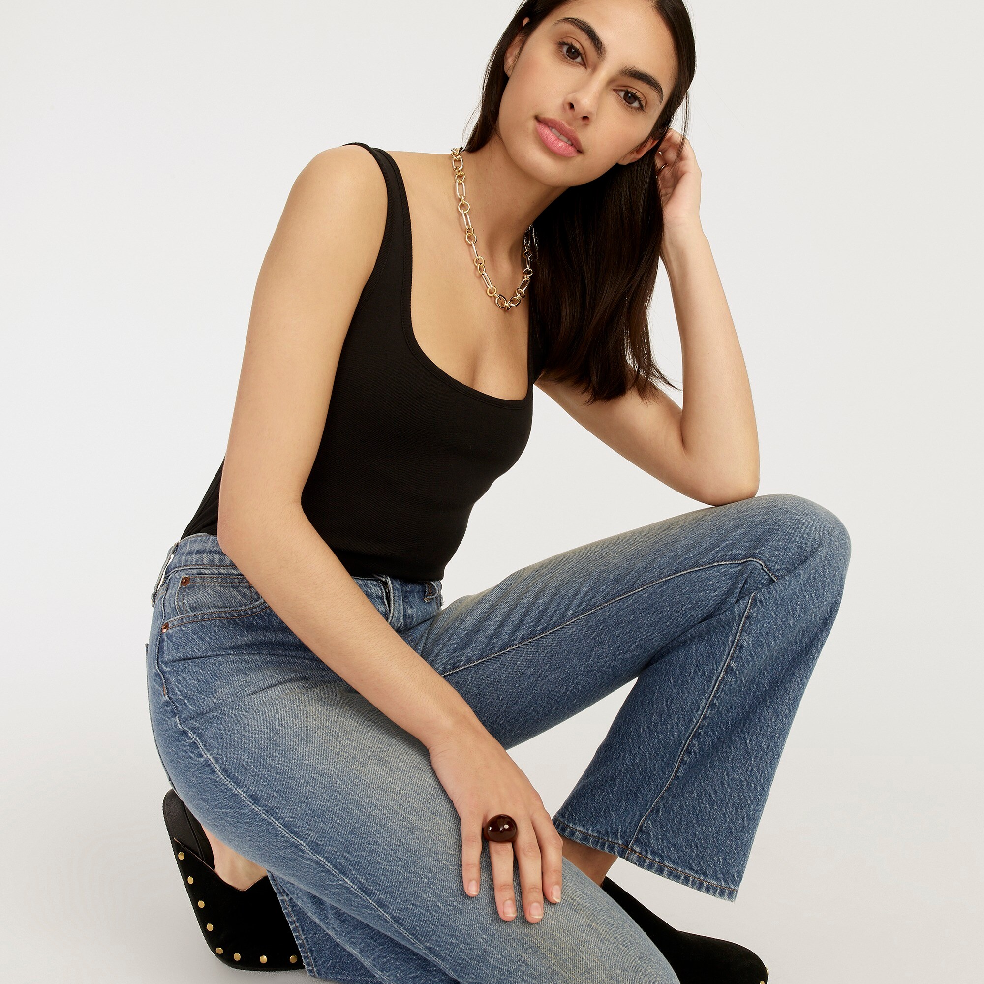 Perfect-fit shelf-bra tank top