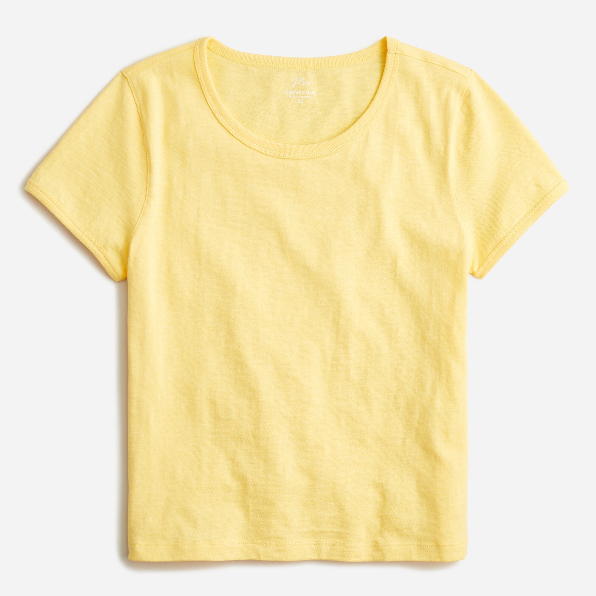 J.Crew: ’90s Cropped Organic Slub Cotton T-shirt For Women