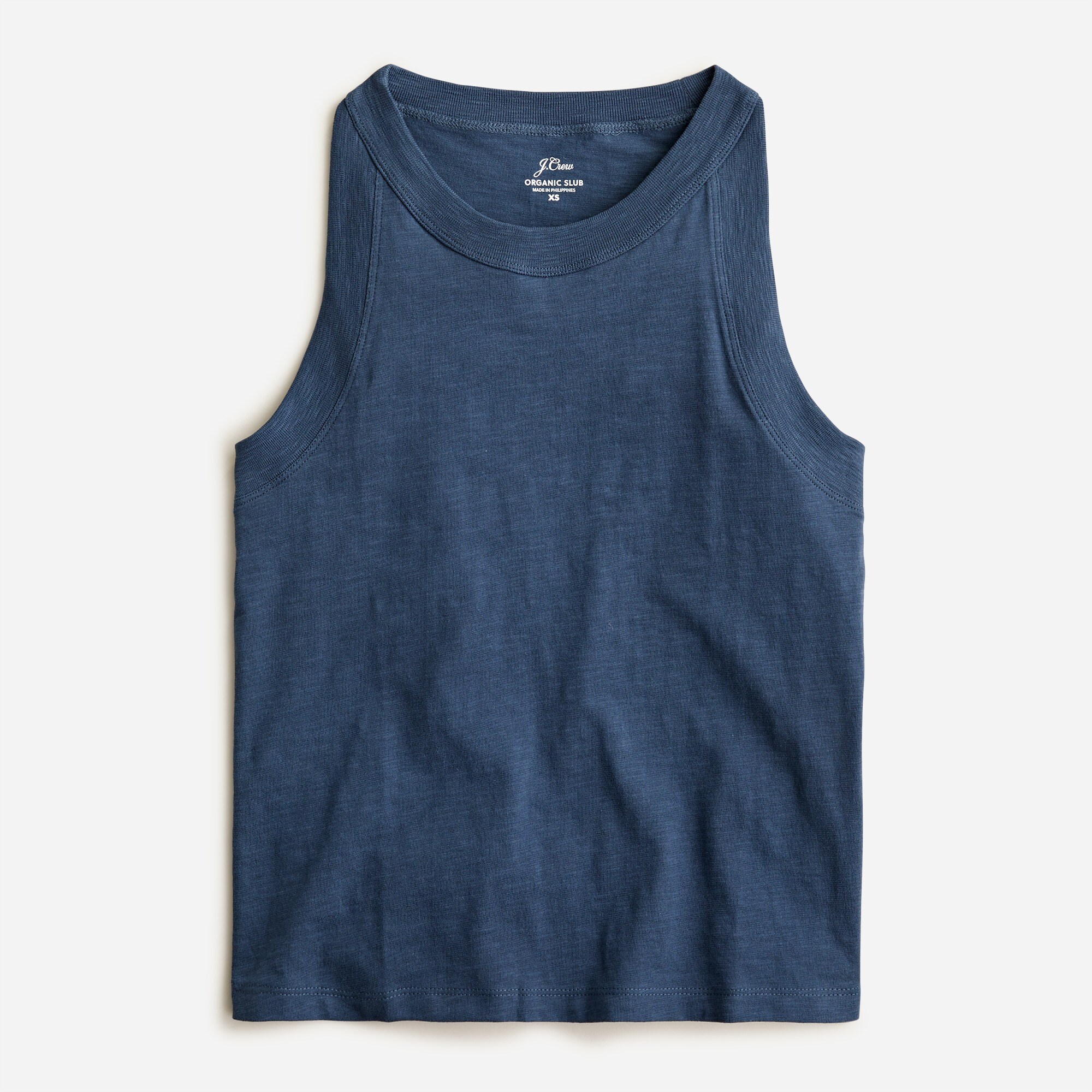 '90s cropped organic slub cotton tank top
