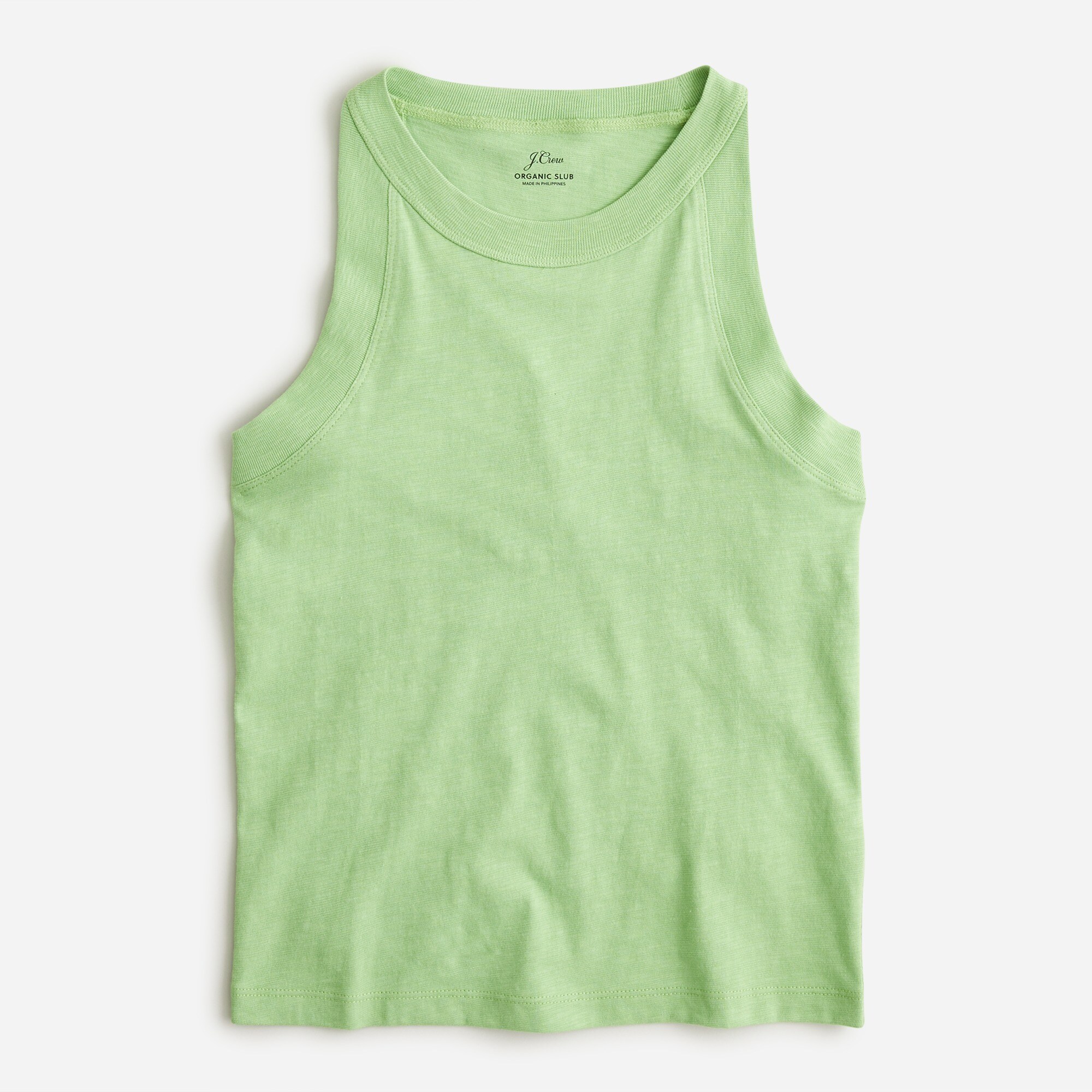 '90s cropped organic slub cotton tank top