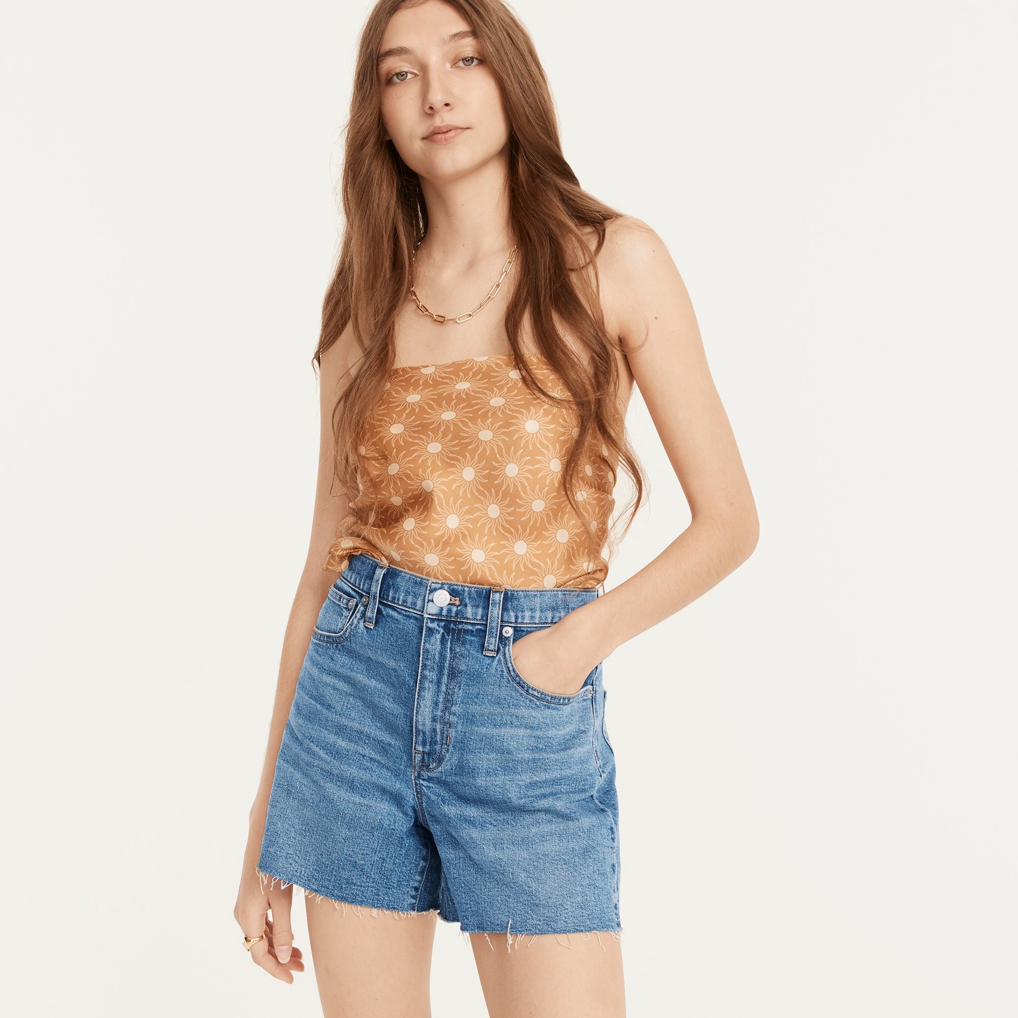 J.Crew: High-rise Denim Short In Juniper For Women