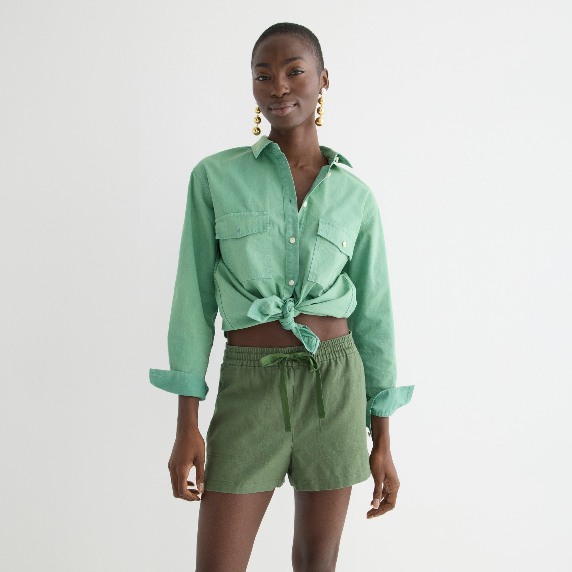 j.crew: new seaside short in linen blend for women