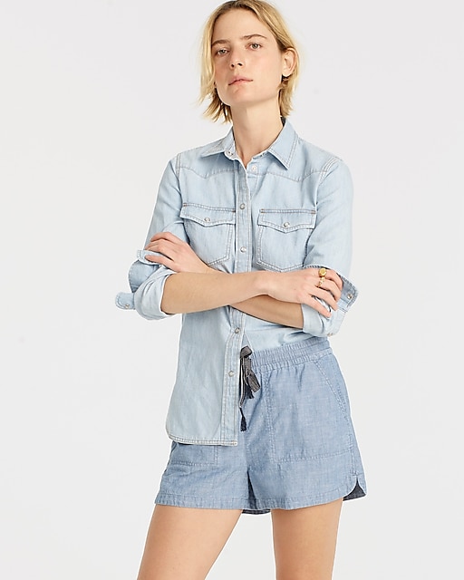 womens New seaside short in chambray